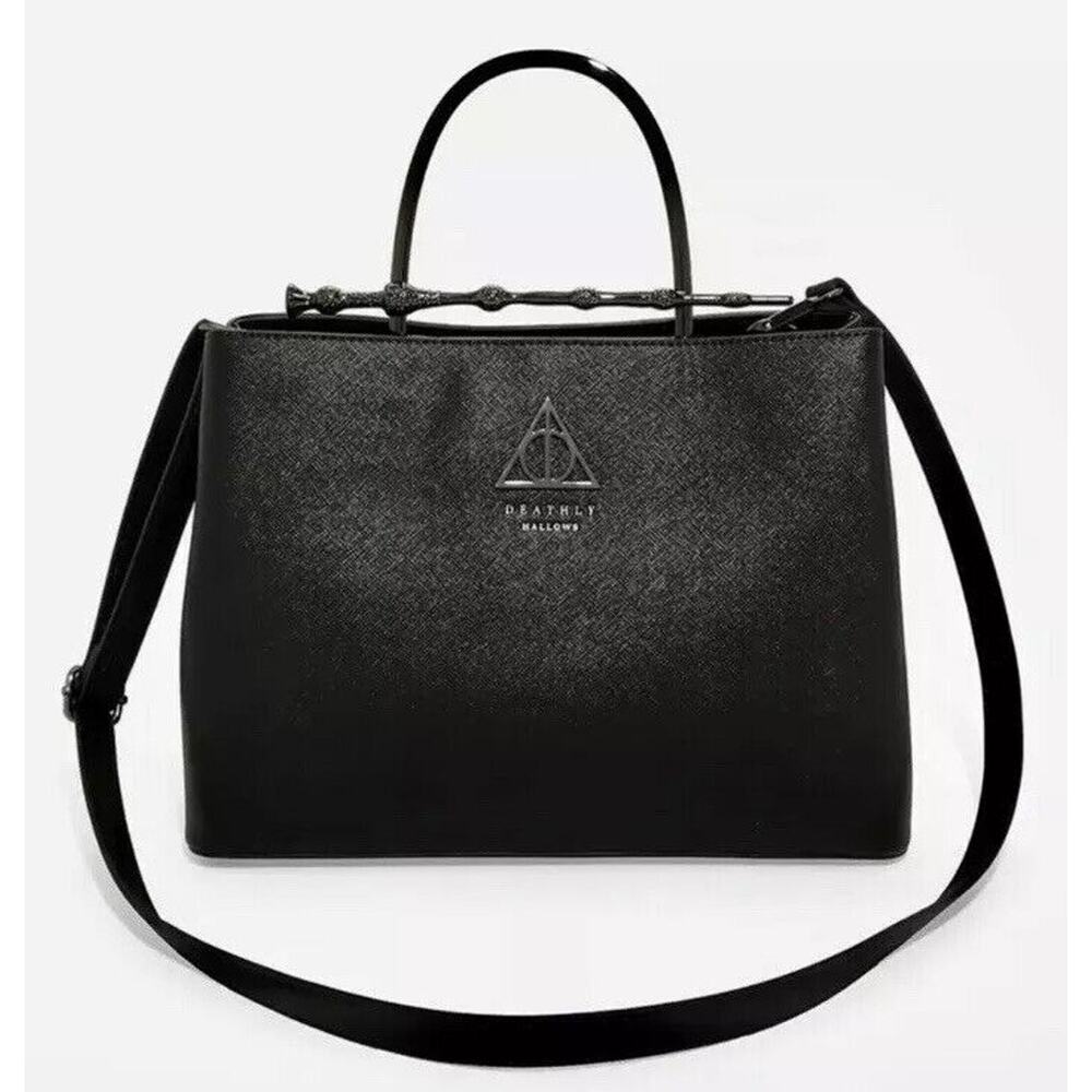 Loungefly Harry Potter Deathly Hallows Elder Wand Crossbody Bag Purse All Black